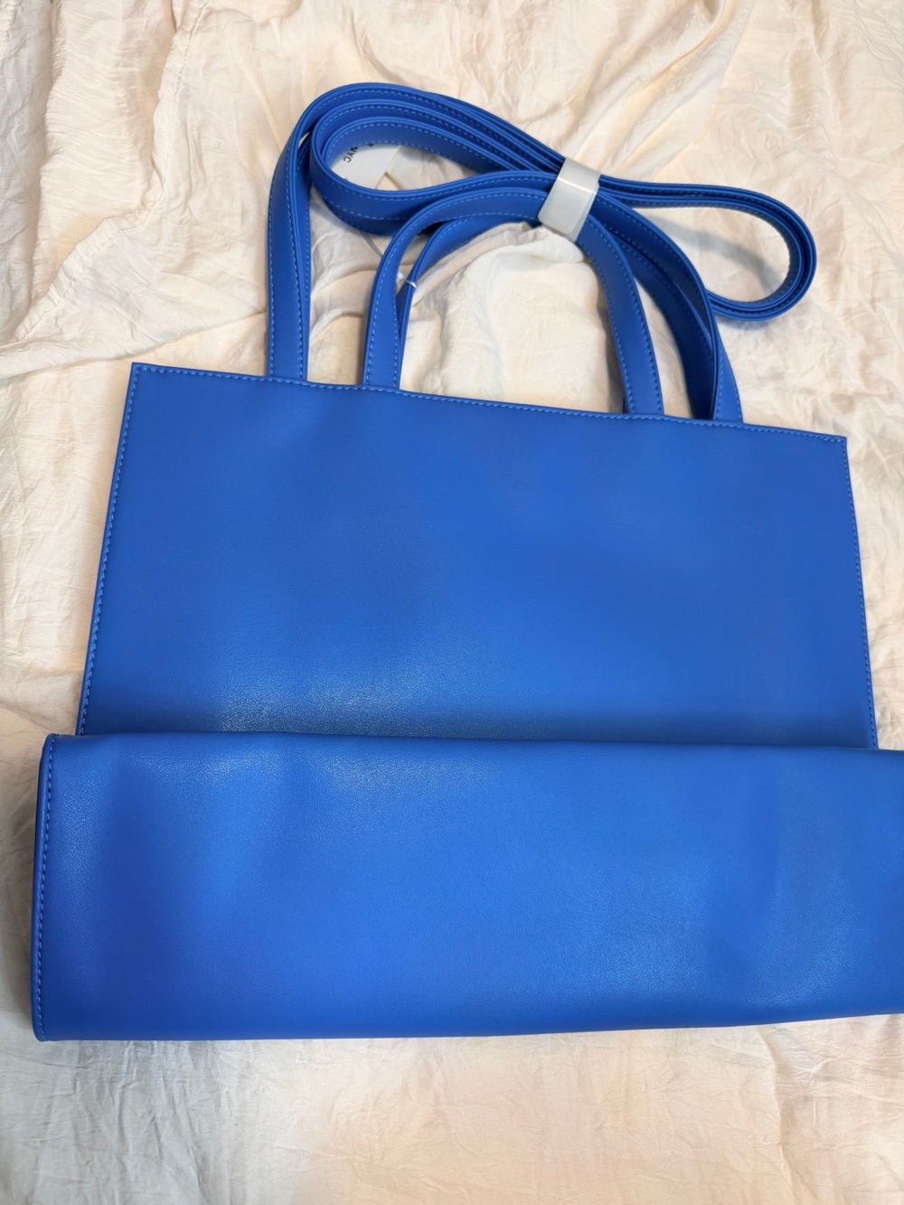 Telfar medium Cyan Shopping Bag - Iconic Logo Tote - NWT - Picture 2 of 5